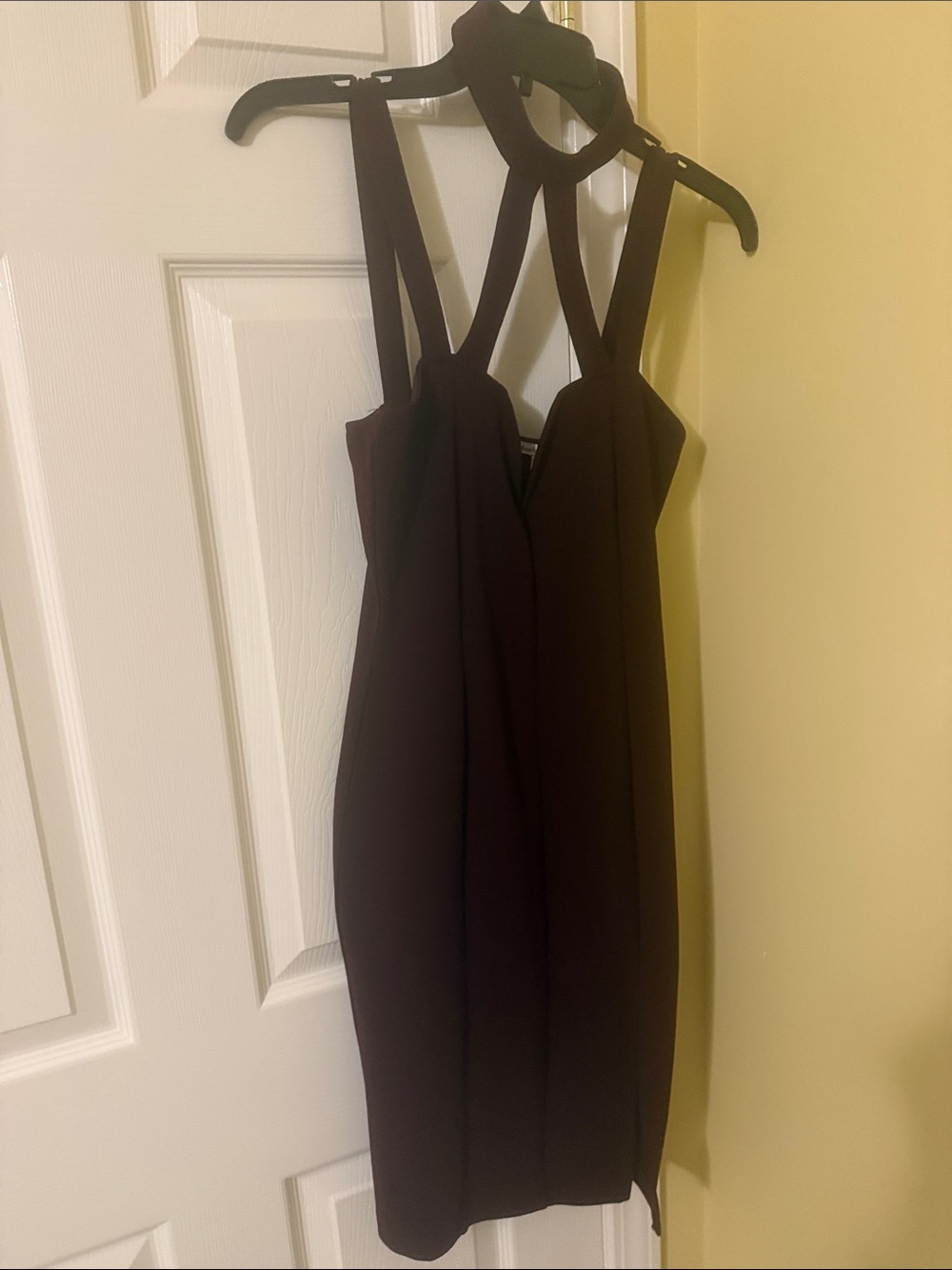 Charlotte Russe Dark Brown Strappy Halter Midi Dress